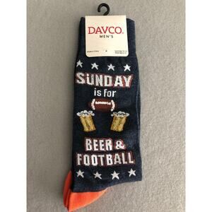 Davco "Sunday is for Beer & Football" Socks NEW